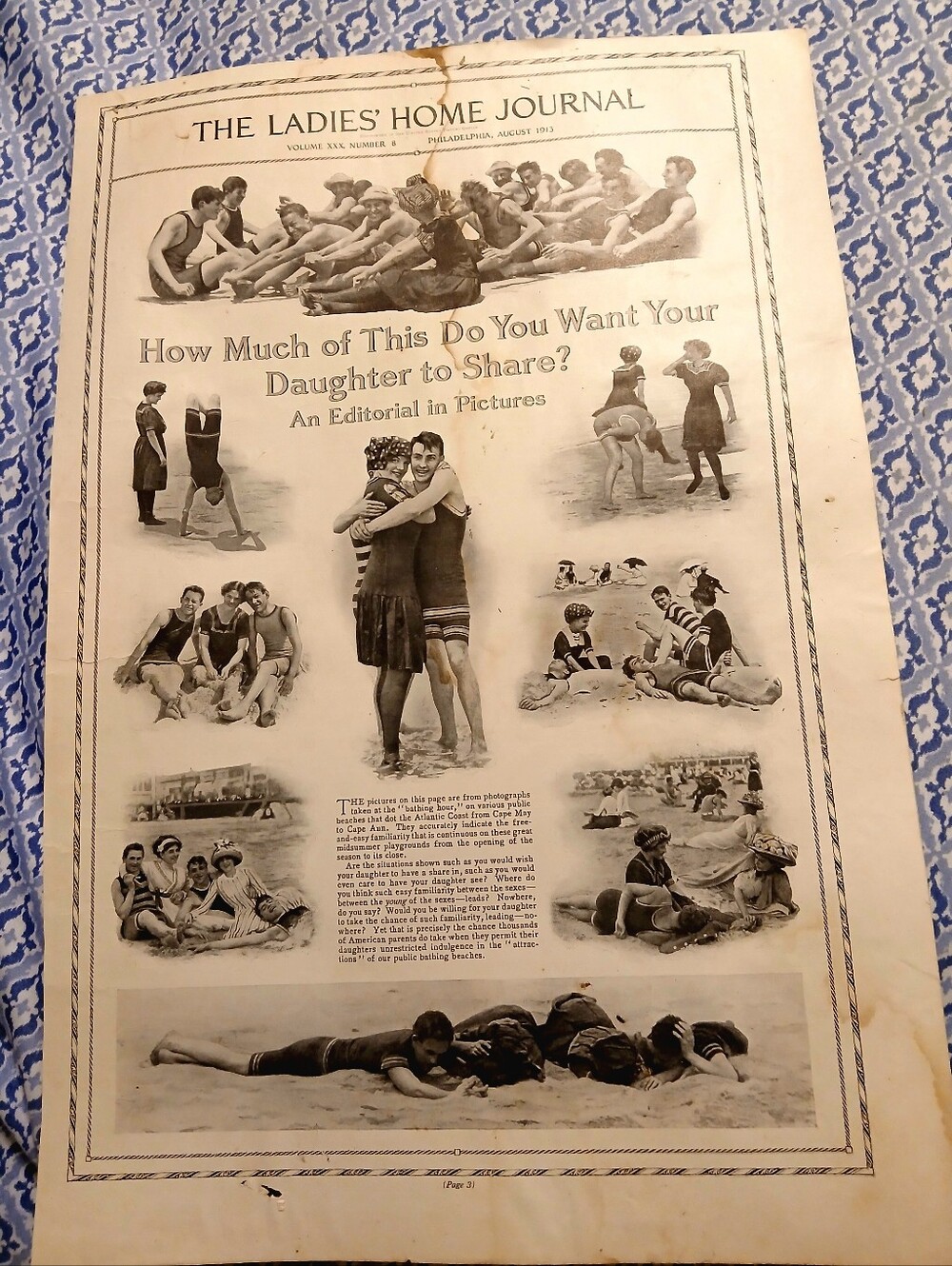 Vintage Beach Pictures Page From 1913 Ladies Home Journal